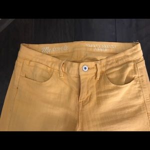 Madewell Mustard “Skinny Skinny Ankle” Jeans